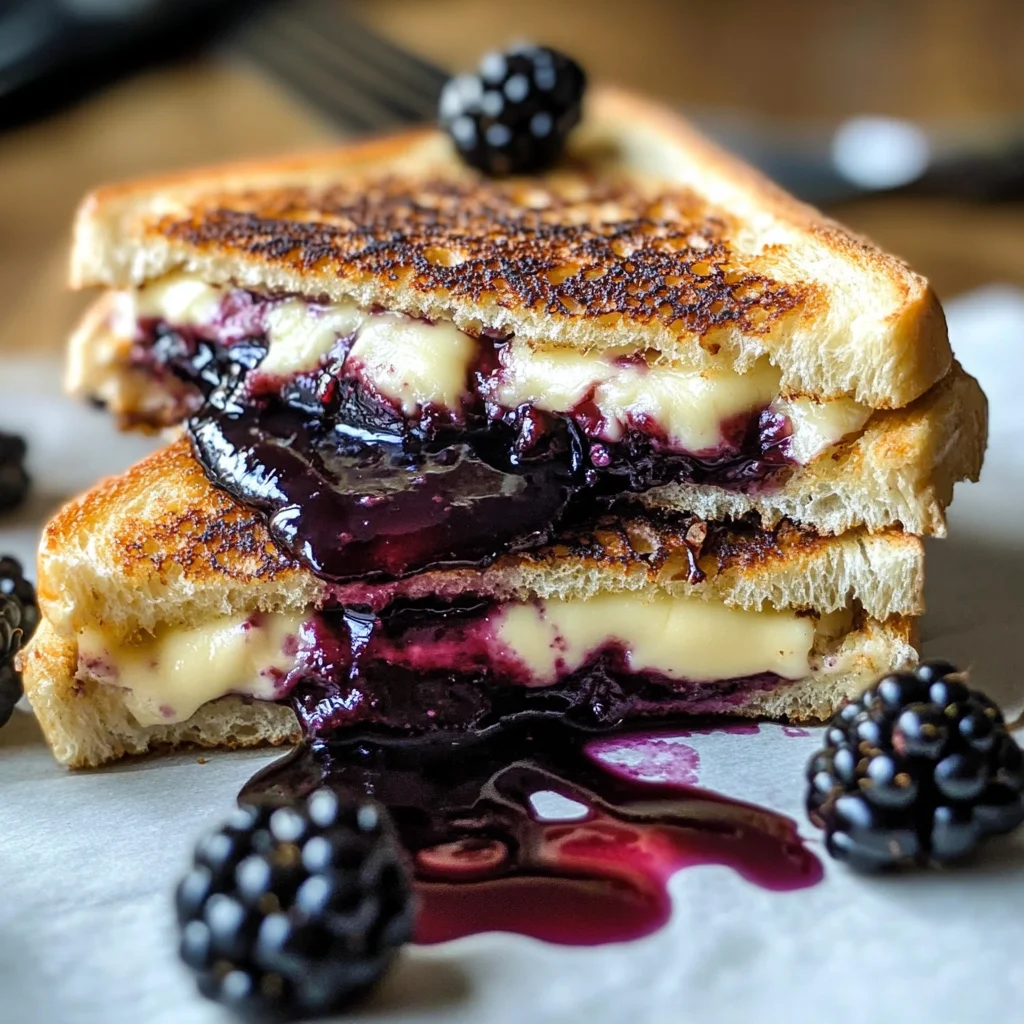 Balsamic Blackberry Brie Grilled Cheese