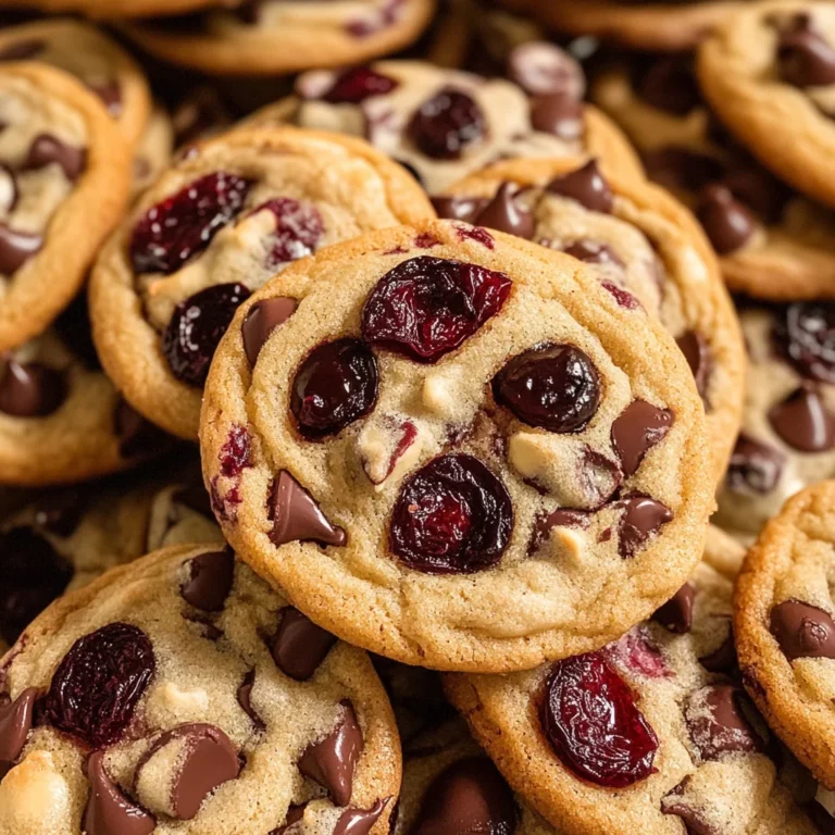 Cherry Chocolate Chip Cookies with Mocha Chips