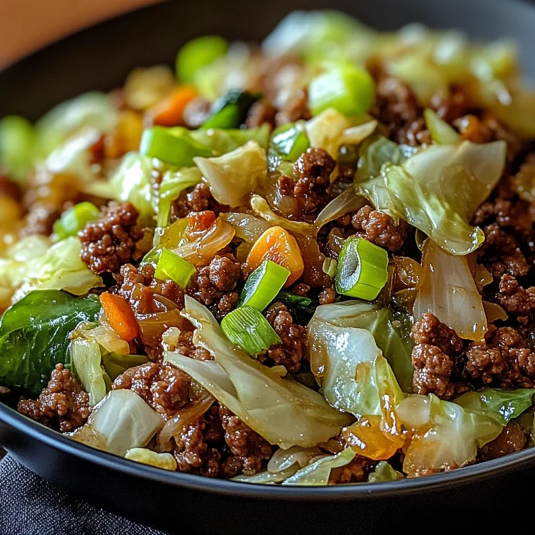 Chinese Ground Beef and Cabbage Stir-Fry