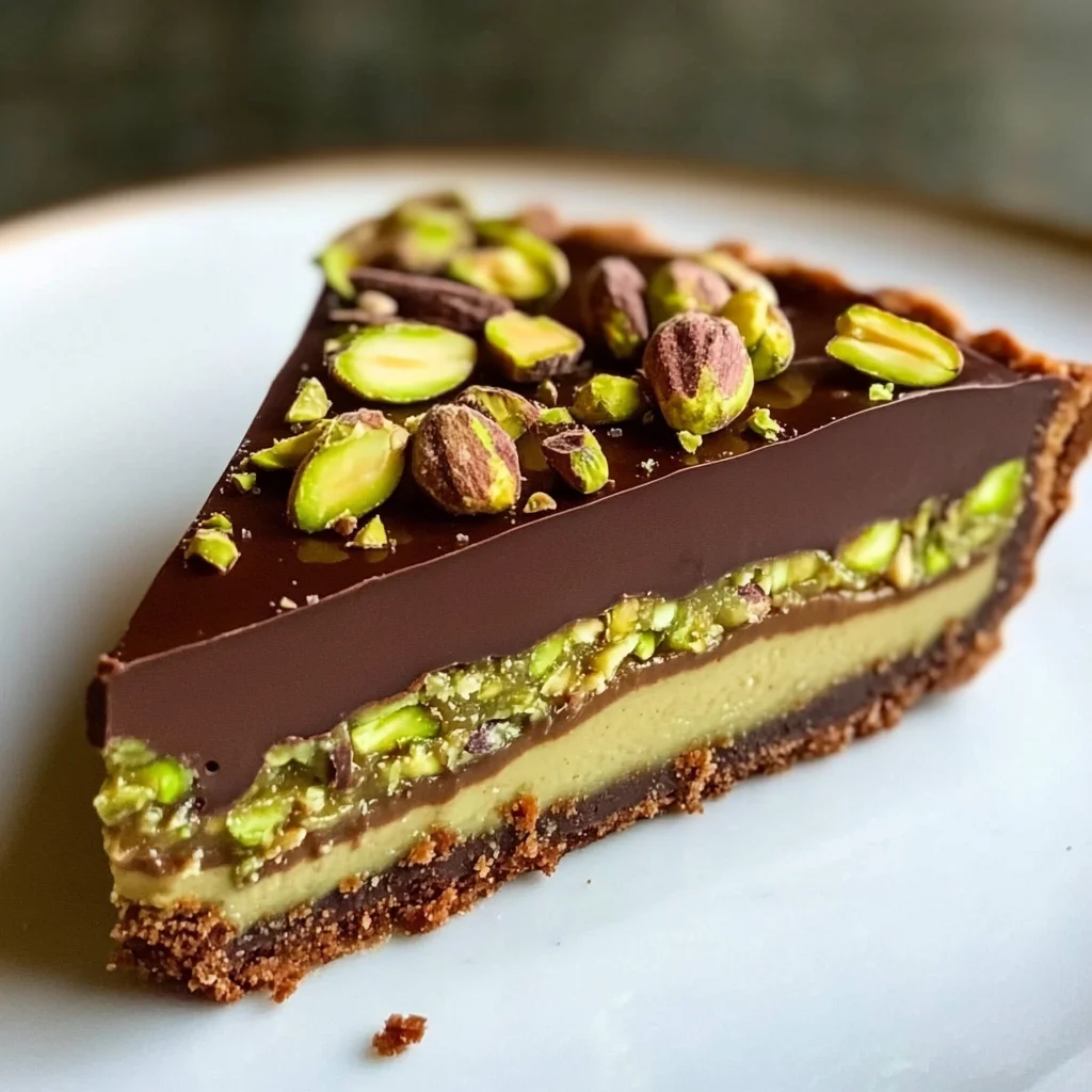 Chocolate Pistachio Ganache Tart Recipe