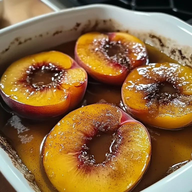 Cinnamon Sugar Baked Peaches