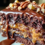 German Chocolate Poke Cake