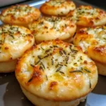Golden Crust Garlic Rosemary Focaccia Muffins