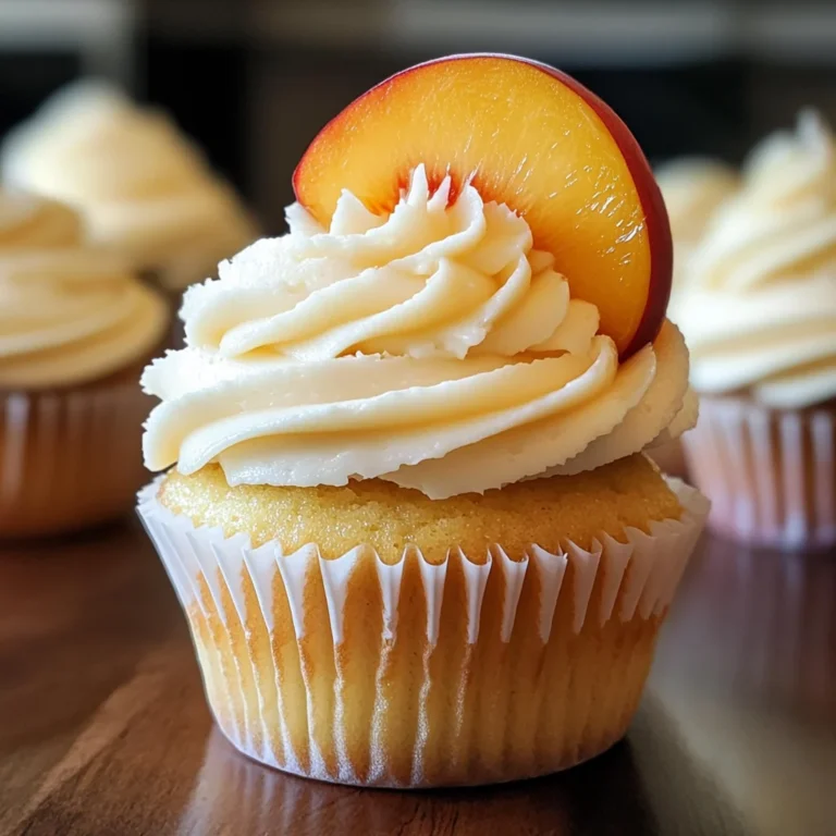 Honey Peach Cream Cheese Cupcakes