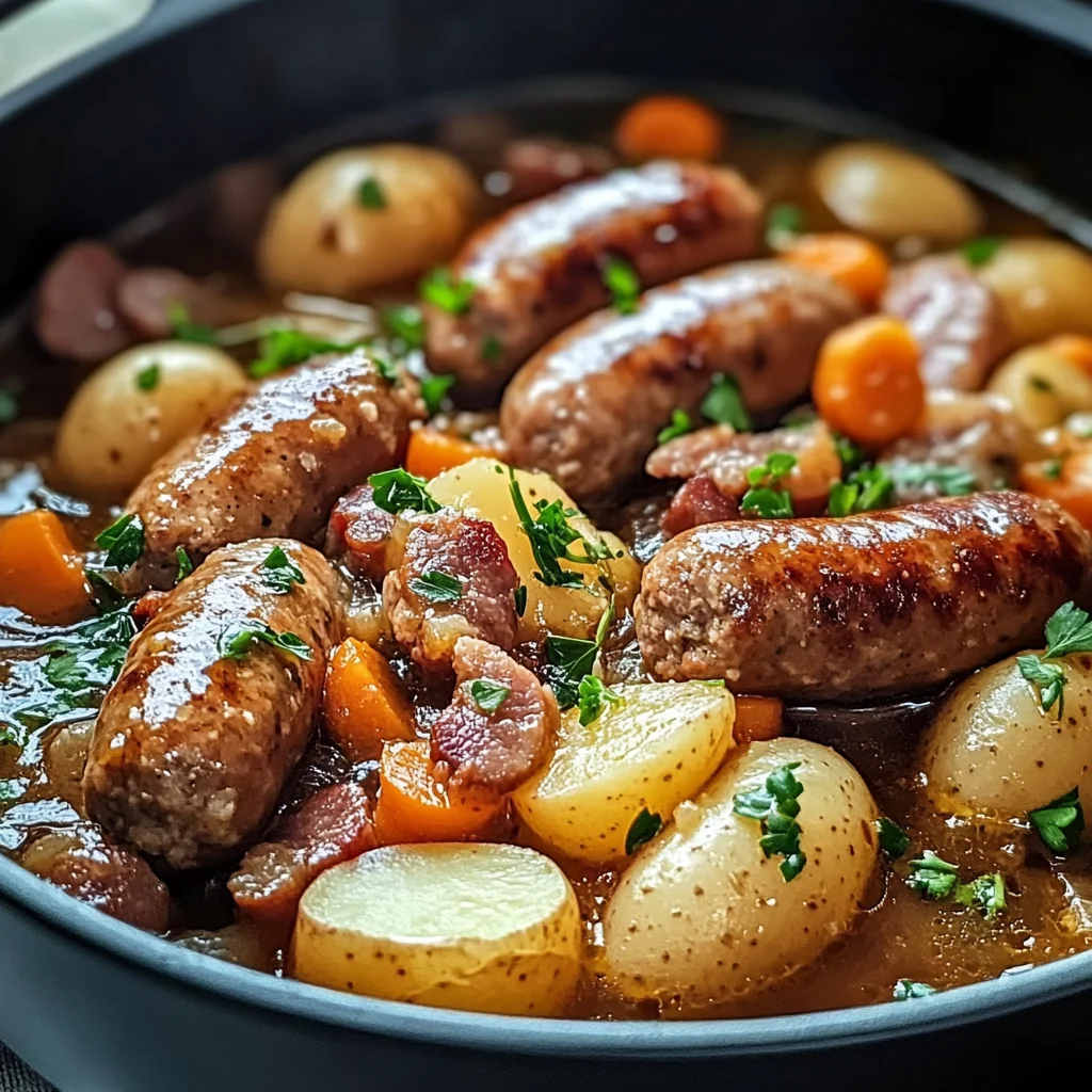 Irish Sausage and Bacon Stew