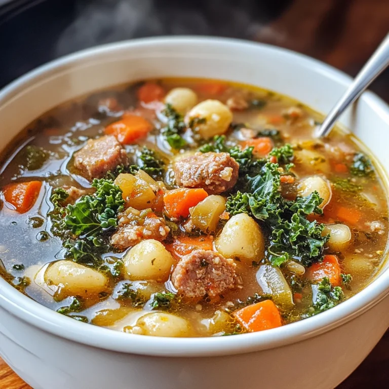 Italian Vegetable Soup with Spicy Sausage