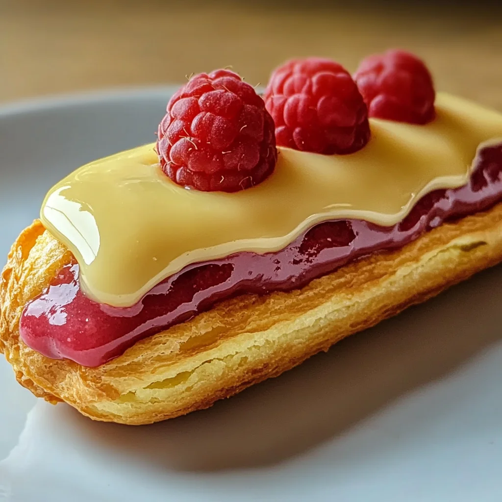 Lemon Raspberry Eclairs