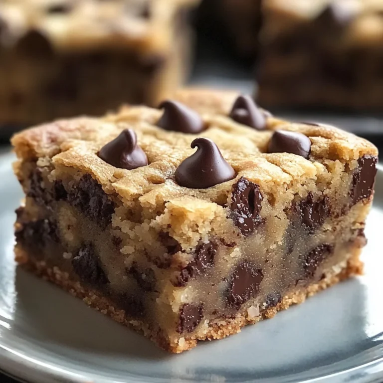 Melt-in-Your-Mouth Chocolate Chip Cookie Bars