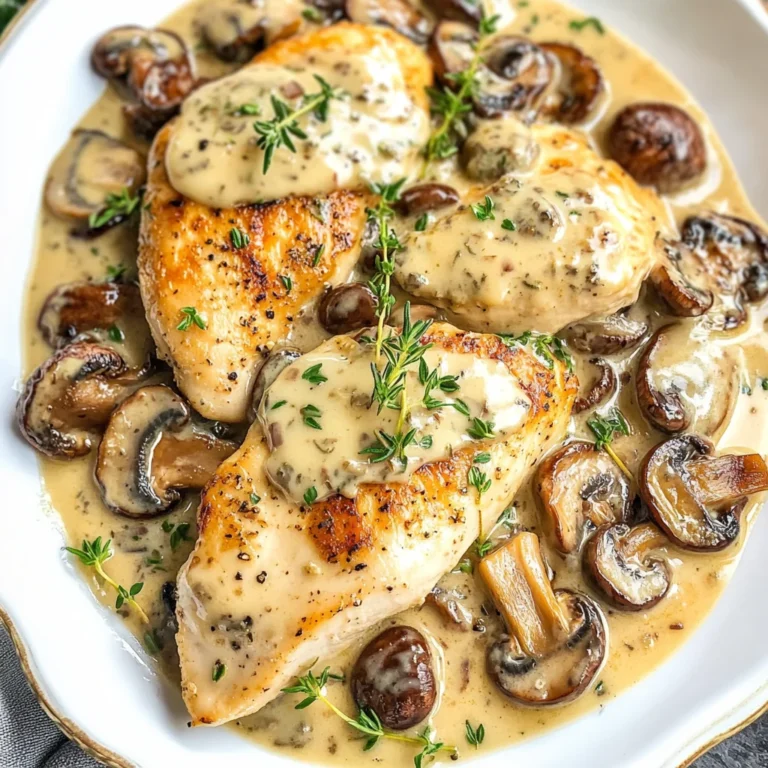 Mushroom Asiago Chicken