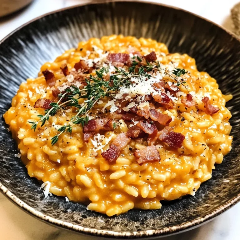 Pumpkin Risotto with Bacon & Parmesan