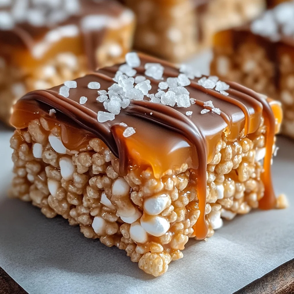 Salted Caramel Rice Krispie Treats: A Sweet & Salty Indulgence