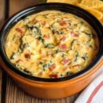 Slow Cooker Queso Spinach Dip