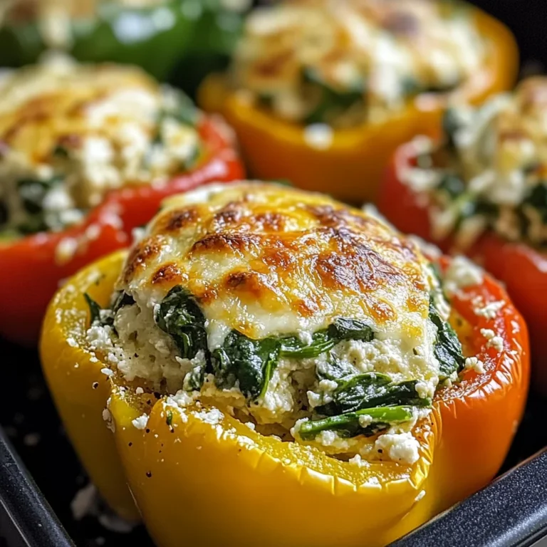 Spinach Ricotta Stuffed Peppers