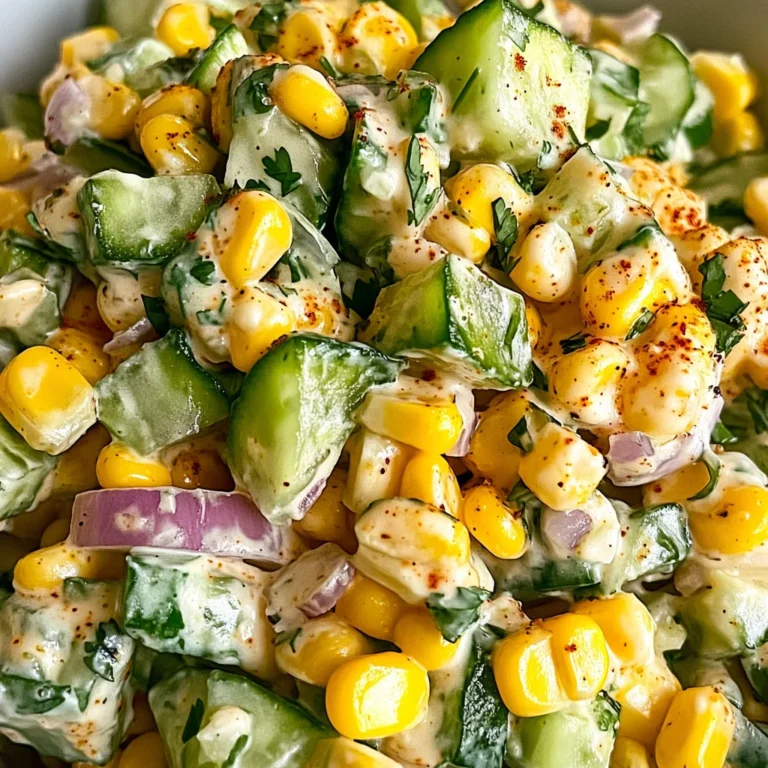 Street Corn Creamy Cucumber Salad