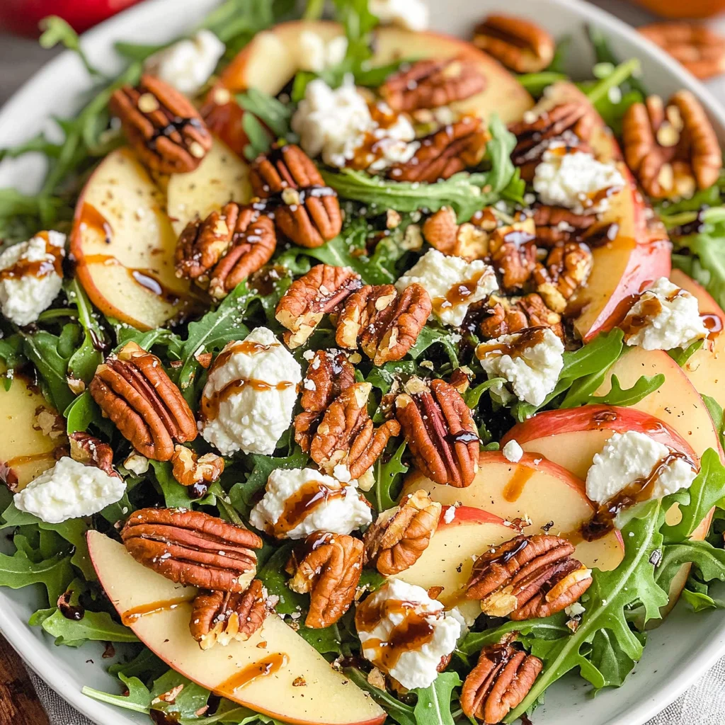 Apple Arugula Salad With Maple Pecans