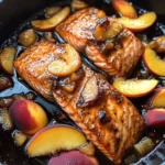 Bourbon Peach Roasted Salmon
