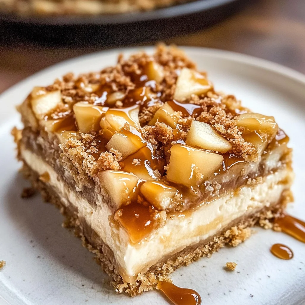 Caramel Apple Cheesecake Bars