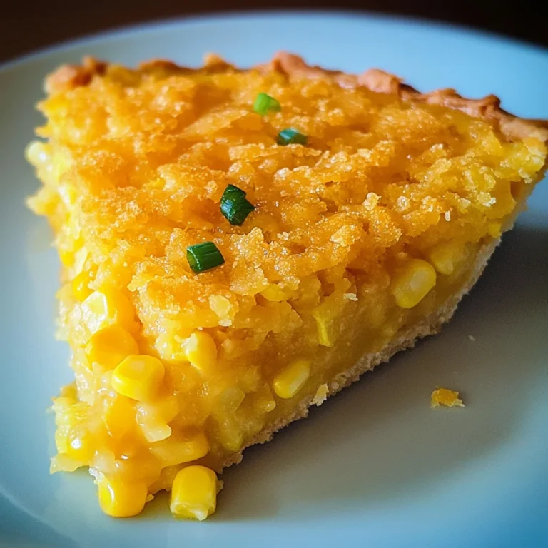 Cheddar Sweet Corn Pie