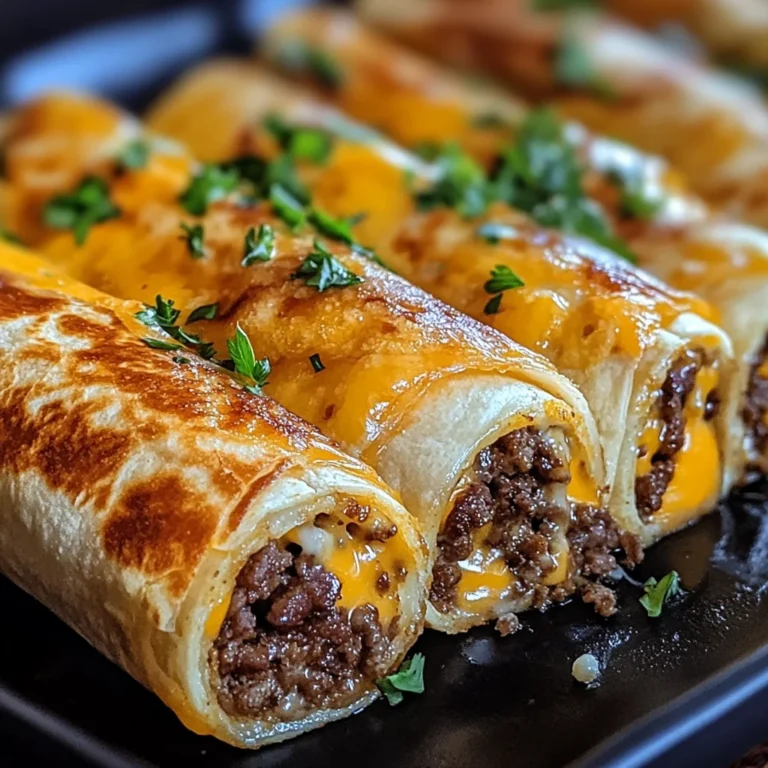 Cheesy Garlic Beef Roll-Ups