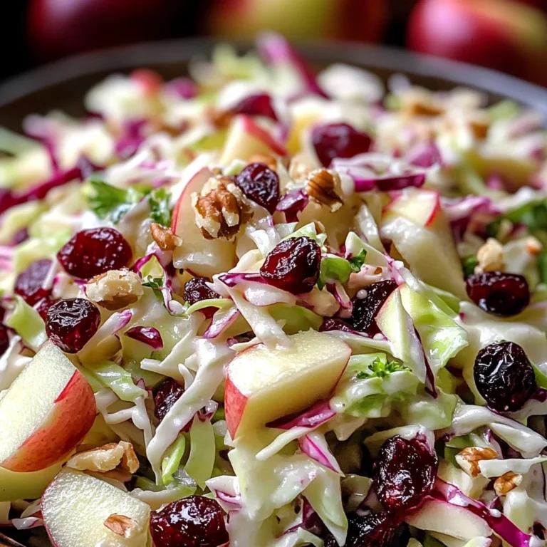 Cranberry Apple Coleslaw: A Delicious & Healthy Recipe
