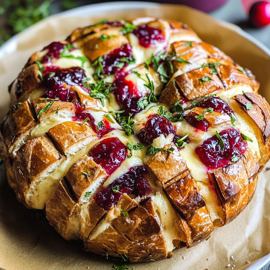 Cranberry Brie Pull-Apart Bread