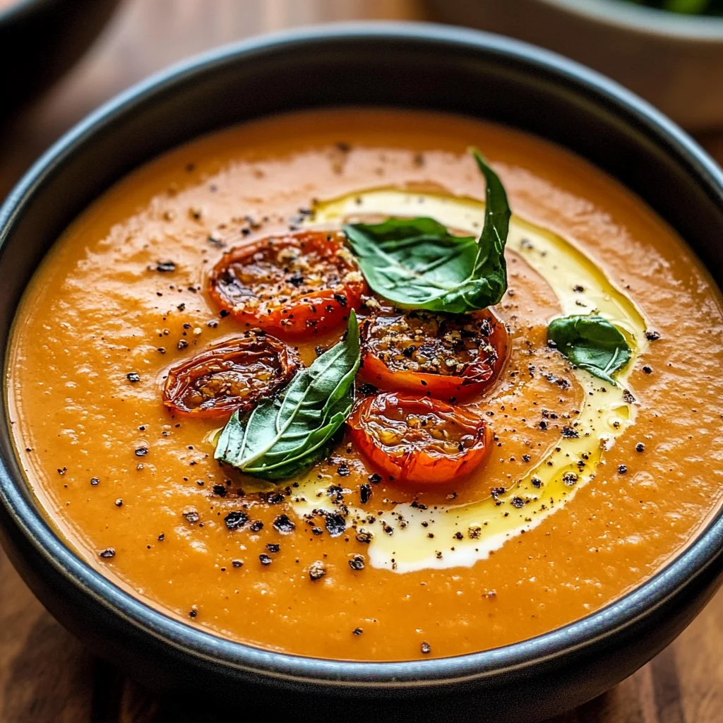 Creamy Roasted Garlic Tomato Soup