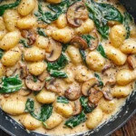 Creamy Spinach and Mushroom Gnocchi (One-Pan, 20 Minutes)
