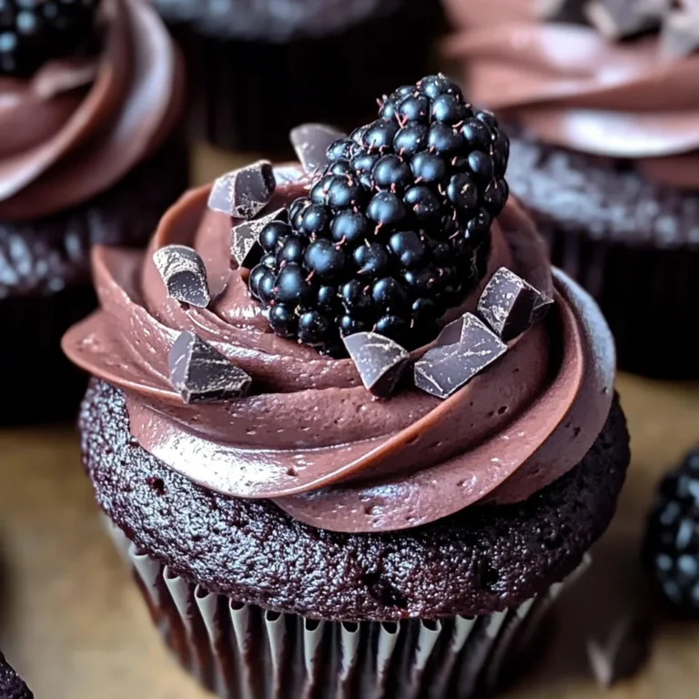 Dark Chocolate Blackberry Cupcakes: Indulge in a Decadent Dessert Delight