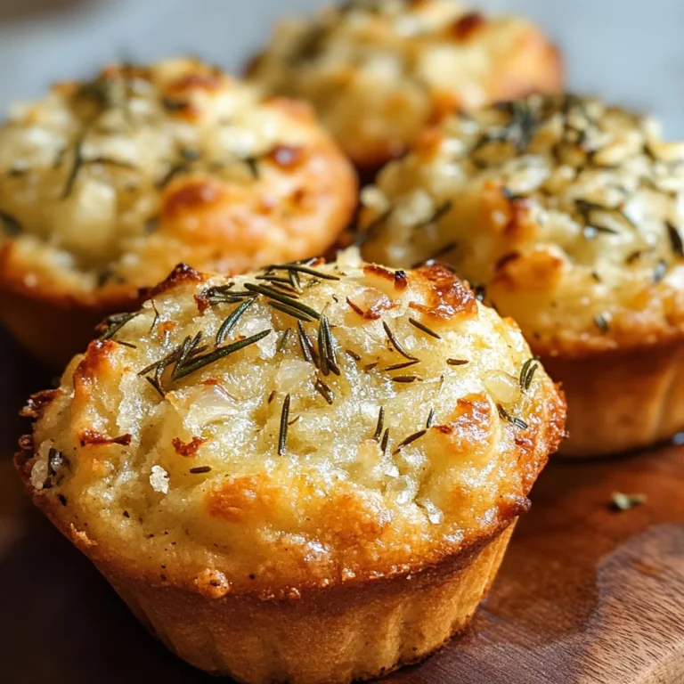 Easy Garlic Rosemary Focaccia Muffins