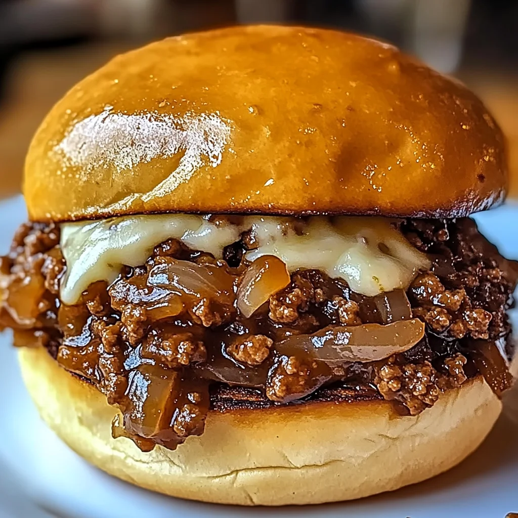 French Onion Beef Sloppy Joes