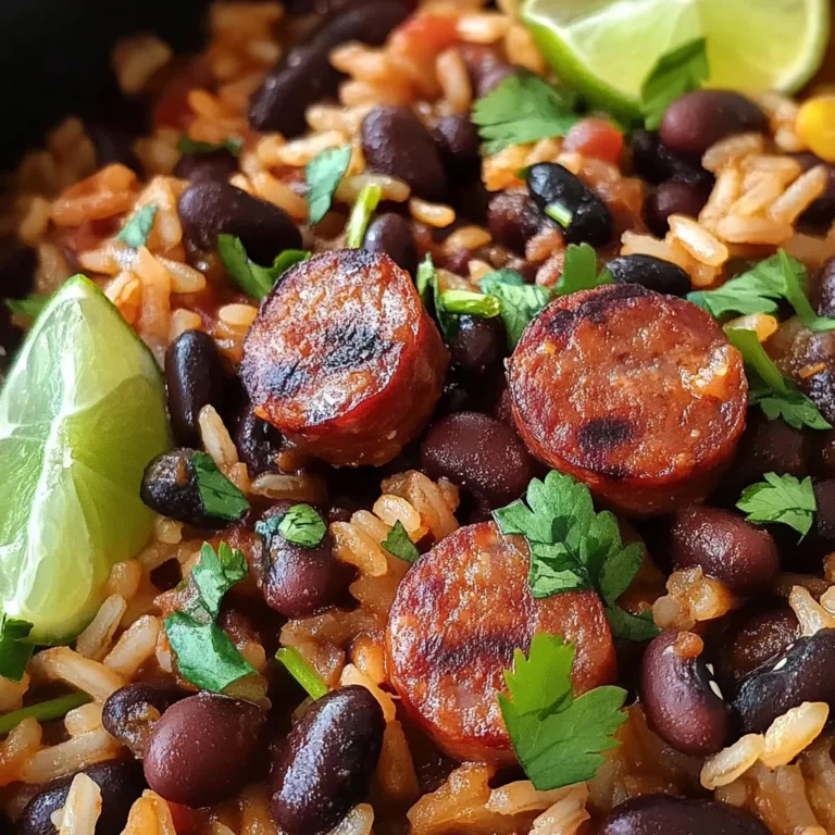 Hearty Black Beans and Rice with Sausage