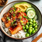 Honey Sriracha Salmon Bowls