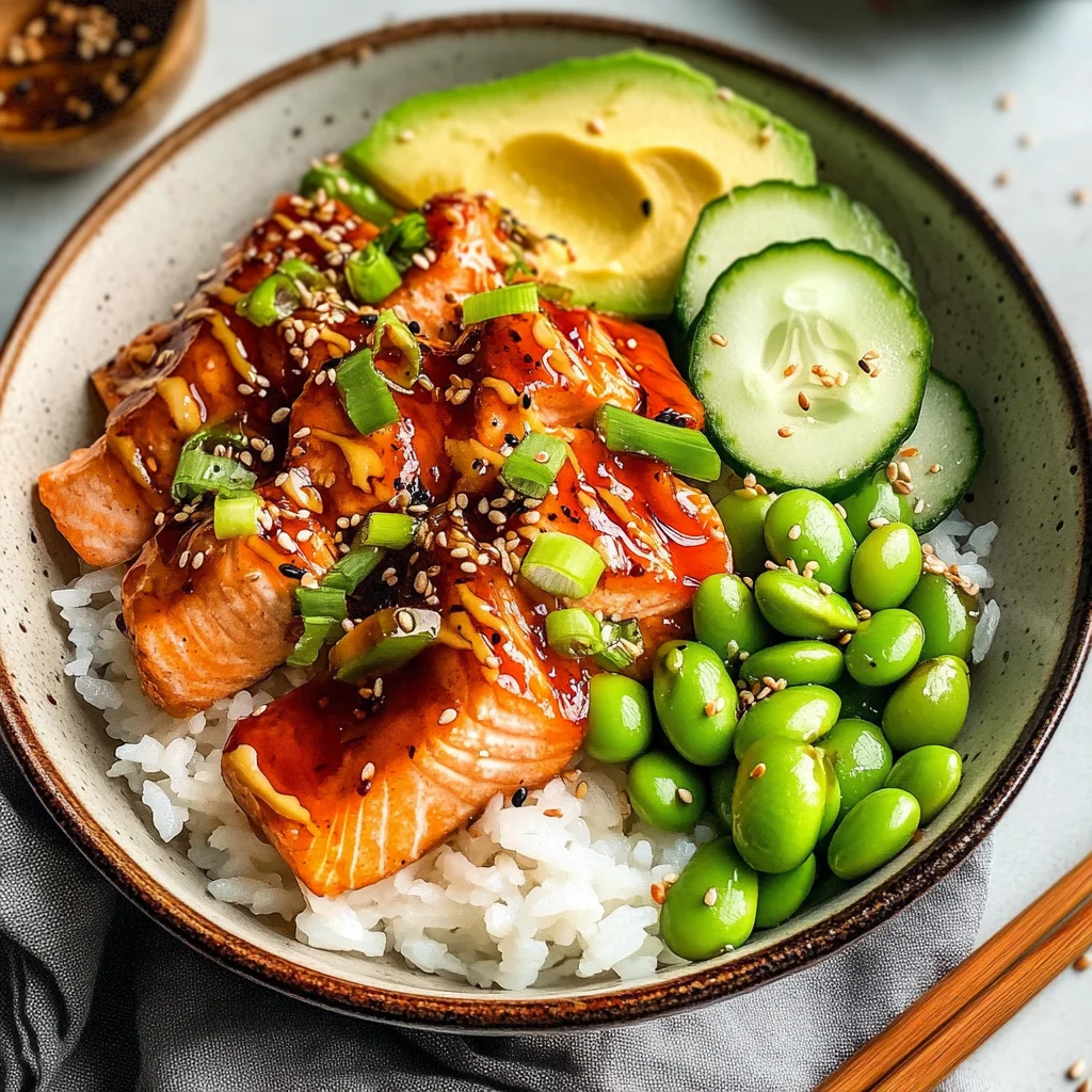 Honey Sriracha Salmon Bowls