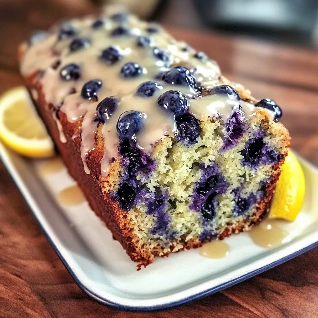 Moist Blueberry Zucchini Bread with a Lemon Glaze - Alrightwithme