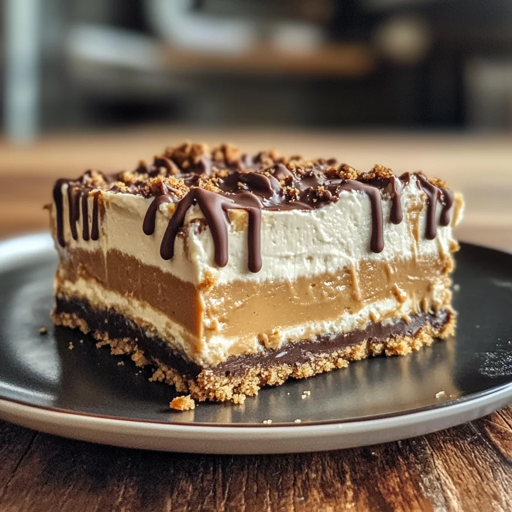 No Bake Peanut Butter Cheesecake Bars