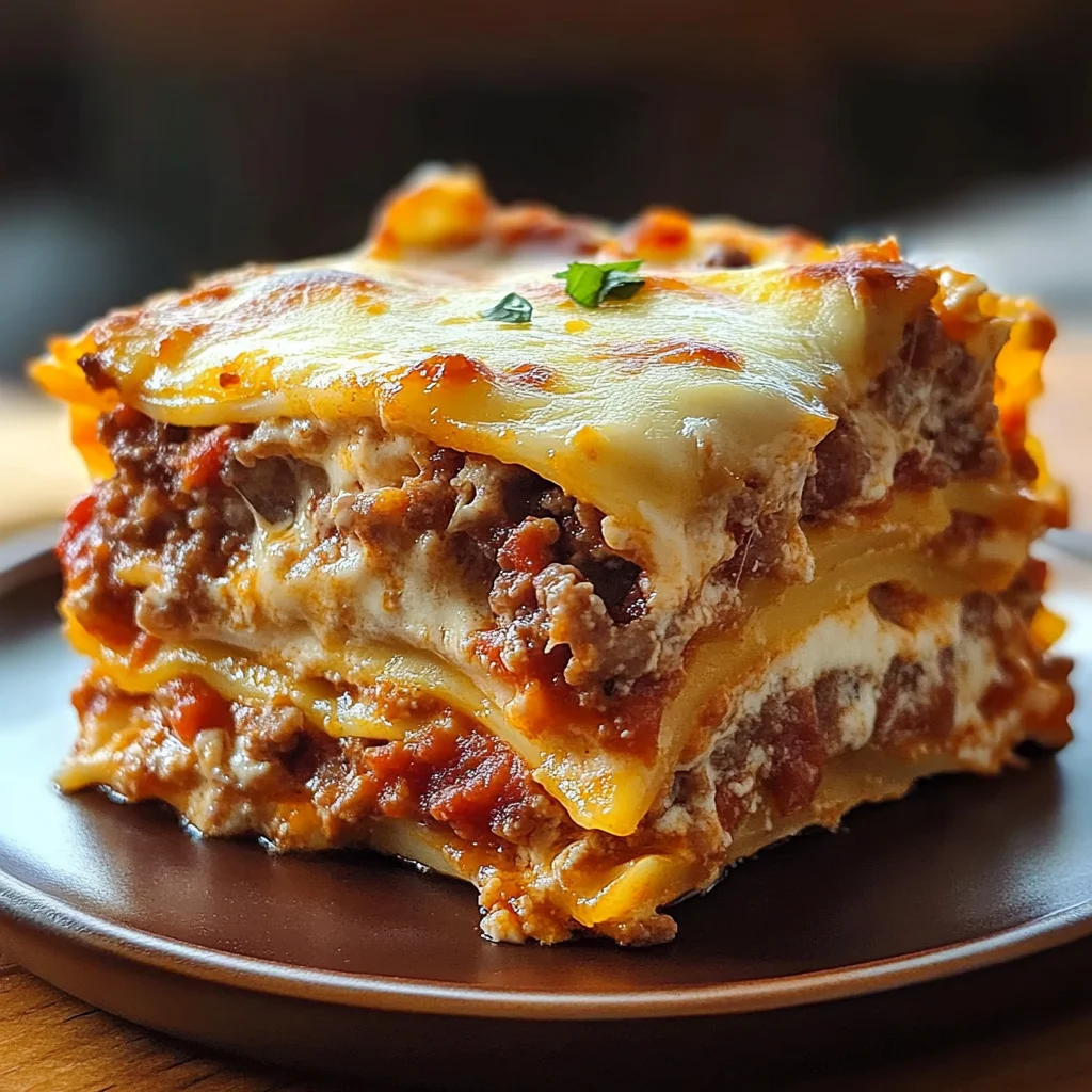 Parmesan Garlic Turkey Bacon Cheeseburger Lasagna Recipe