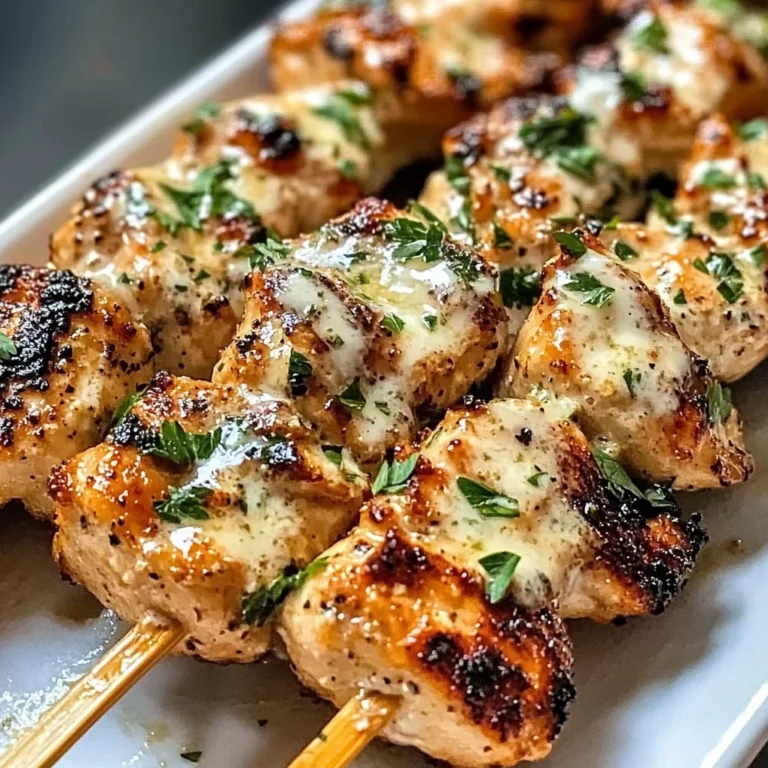 Ranch Garlic Parmesan Chicken Skewers