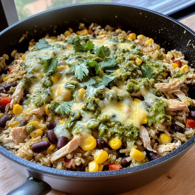 Salsa Verde Chicken & Rice Skillet