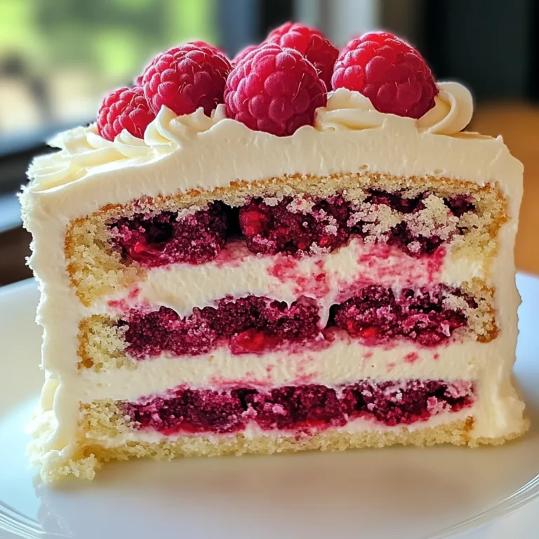 White Chocolate Raspberry Cake
