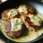 chicken hamburger Steaks in Creamy Dill Sauce